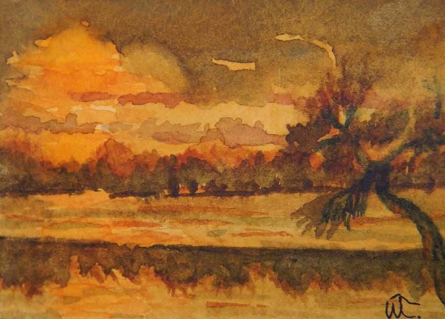 Sunset Mood Painting by Warren Thompson