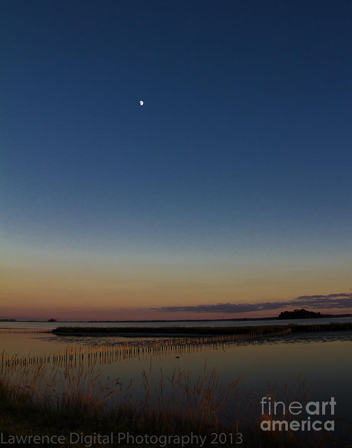 Sunset Photograph - Sunset Moon by Ursula Lawrence