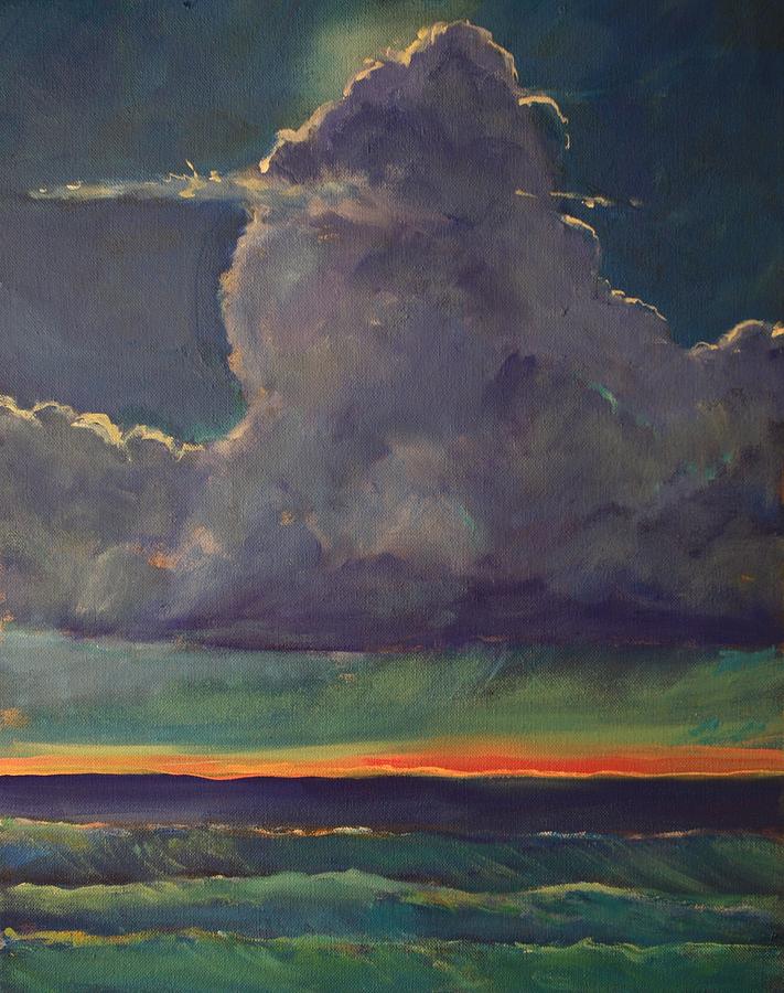 Sunset Painting - Sunset Moonglow by Jim Noel