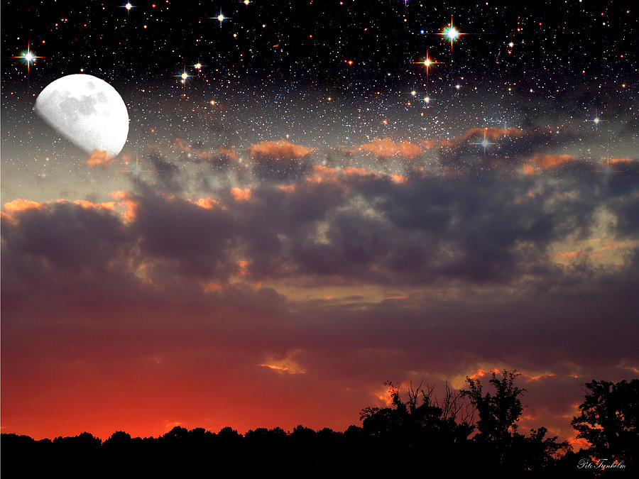 Sunset Moonrise Photograph by Pete Trenholm