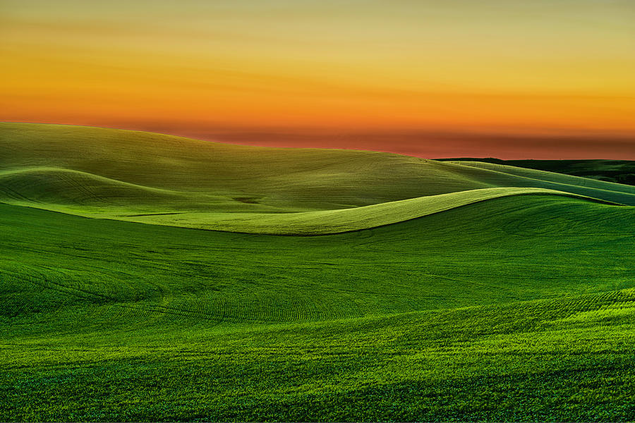 Sunset Near Moscow Idaho-palouse Series Photograph by Larry Gerbrandt