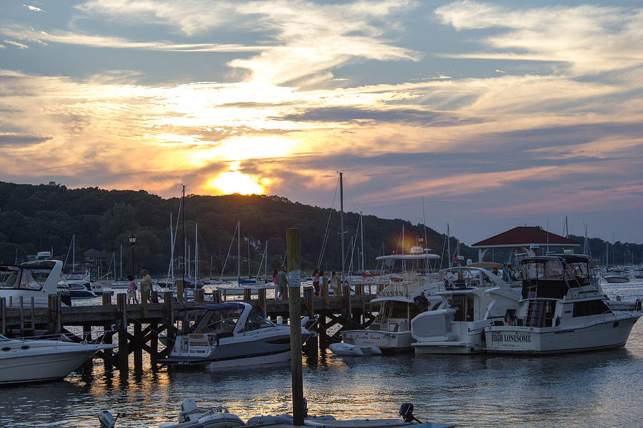 Sunset Northport Dock Photograph by Susan Jensen
