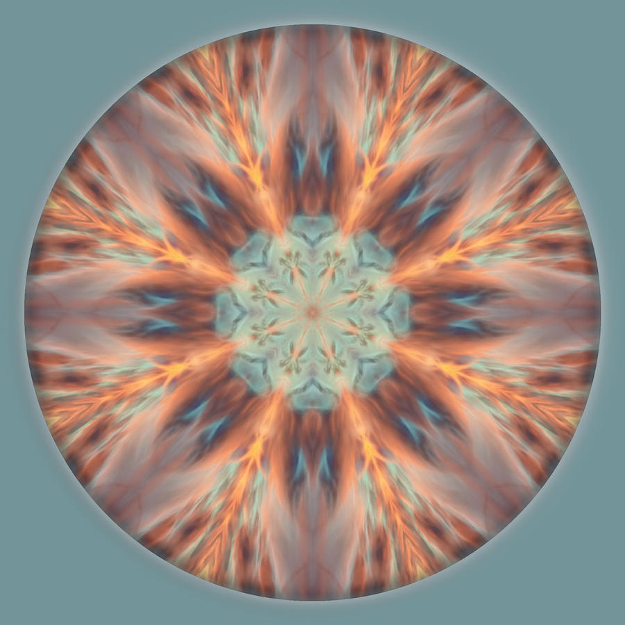Sunset of Fire Mandala 1 Digital Art by Beth Sawickie