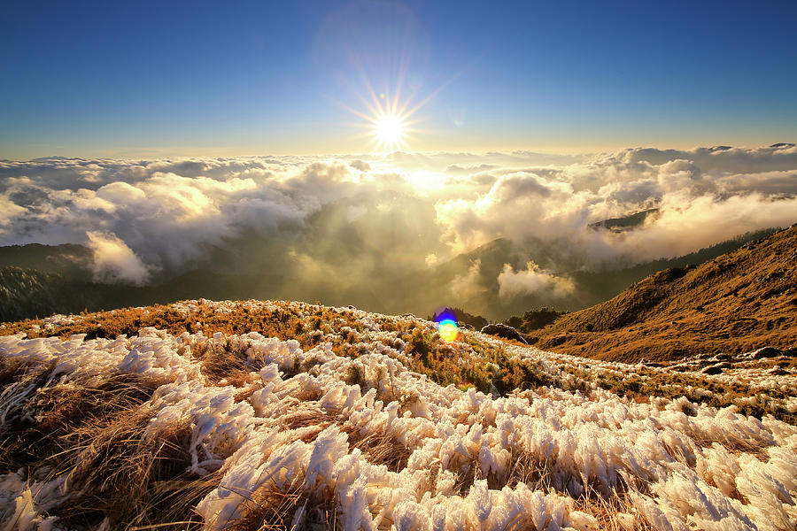 Sunset Of High Mountain In Snowy Winter Photograph by Thunderbolt tw (bai Heng-yao) Photography