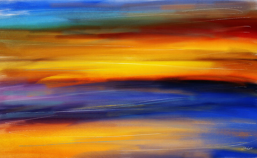 Abstract Seascape Photograph - Sunset Of Light by Lourry Legarde