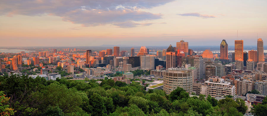 Sunset Of Montreal Photograph by Wei Fang