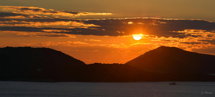 Sunset Off the Dalmatian Coast Photograph by Joe Bonita