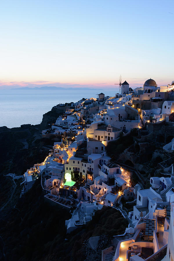 Sunset, Oia, Santorini, Greece by Cultura Rf/matt Dutile