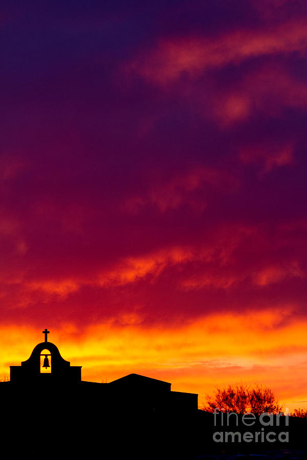 Desert Sunset Photograph - Sunset on a Mission by Cusi Taylor