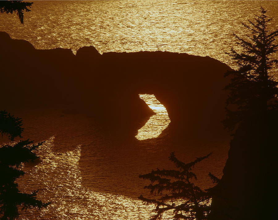 1A5439-Sunset on Arch Rock  Photograph by Ed  Cooper Photography