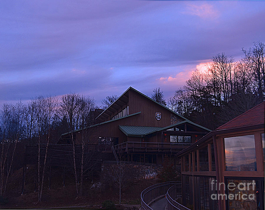 Sunset On Blue Ridge Mountain Chalet Photograph by Luther Fine Art