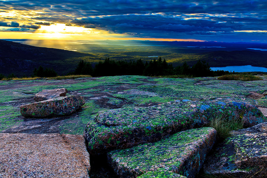 Sunset on Cadillac Mountain Photograph by Ben Graham