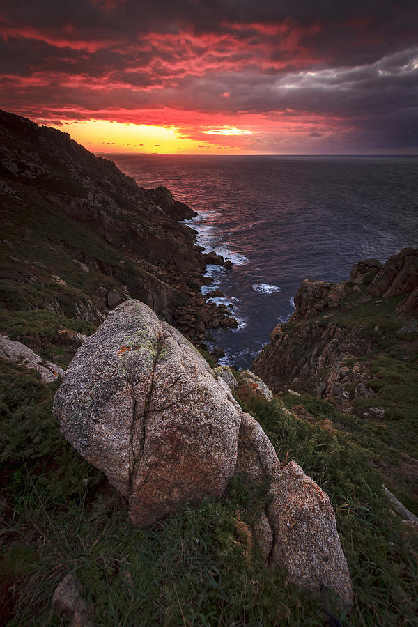 Sunset on Cape Prior Galicia Spain Photograph by Pablo Avanzini