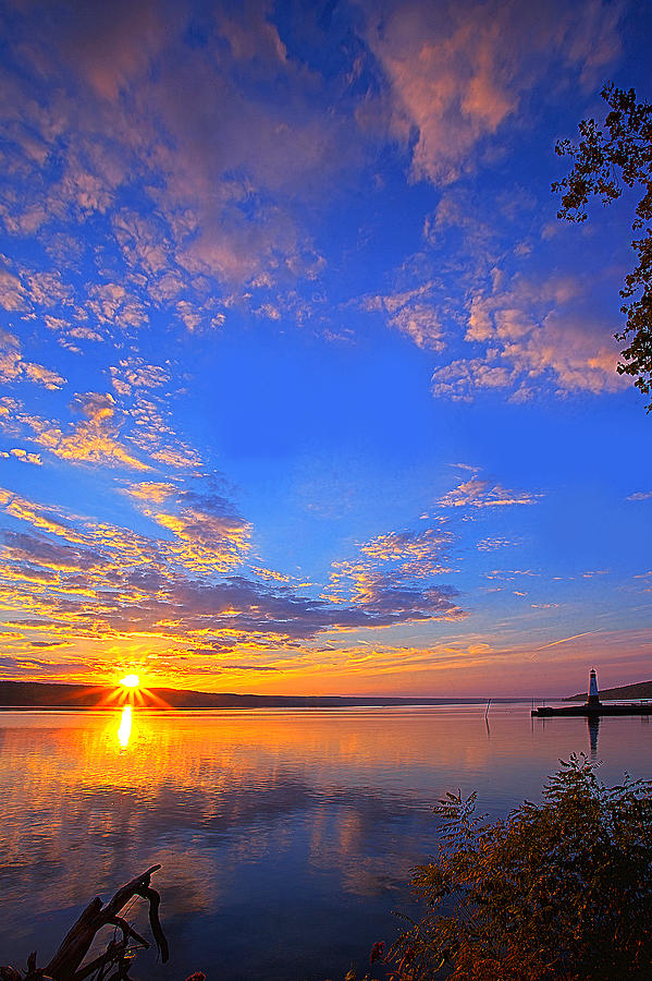 Sunset On Cayuga Lake III Ithaca New York Photograph by Paul Ge