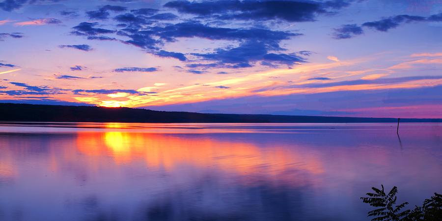 Sunset On Cayuga Lake IV Ithaca New York Photograph by Paul Ge