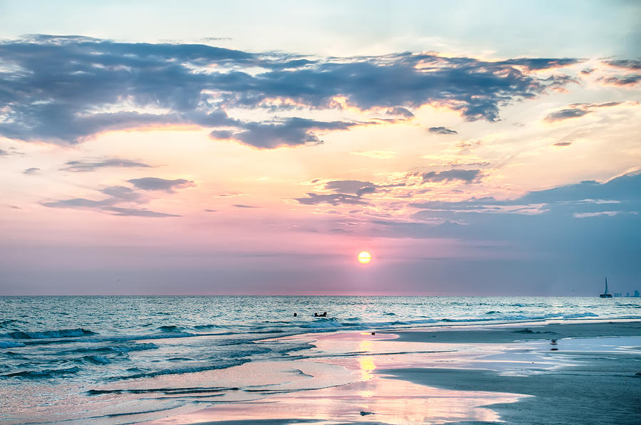 Sunset on Florida Beach Photograph by Alex Grichenko