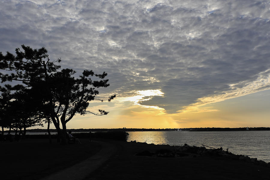 Sunset on Goat Island Newport RI Photograph by Marianne Campolongo