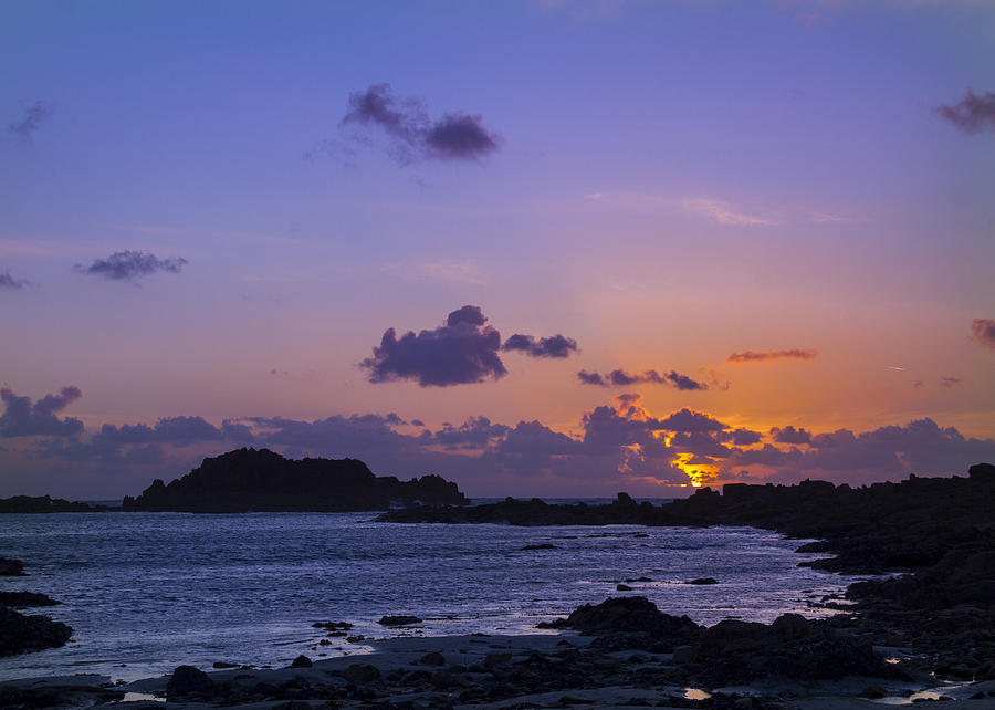 Sunset on guernsey Photograph by Chris Smith