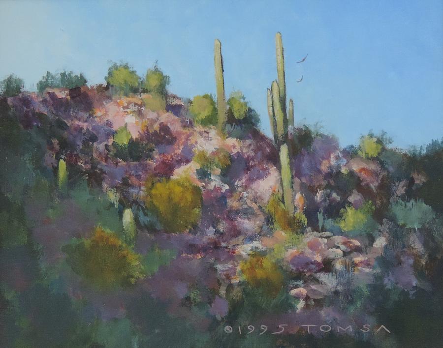Sunset on Hawk Ridge  Painting by Bill Tomsa