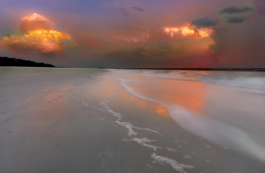 Sunset on Hilton Head Island Photograph by Peter Lakomy