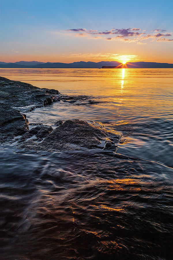 Sunset On Lake Champlain Photograph by Photography By Deb Snelson