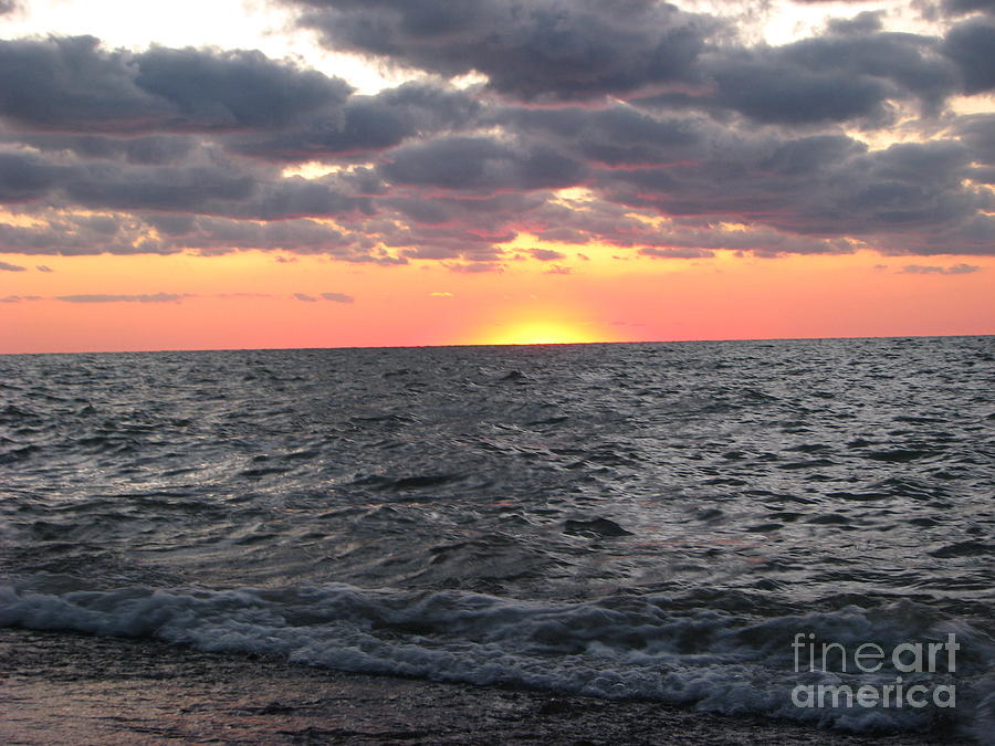 Sunset On Lake Erie Photograph by Michael Krek