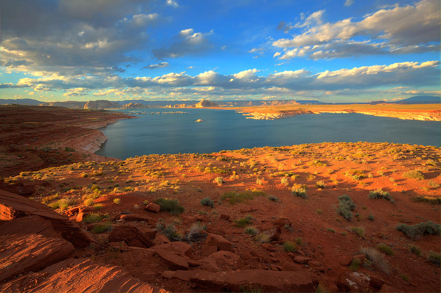 Sunset on Lake Powell Photograph by Alan Vance Ley