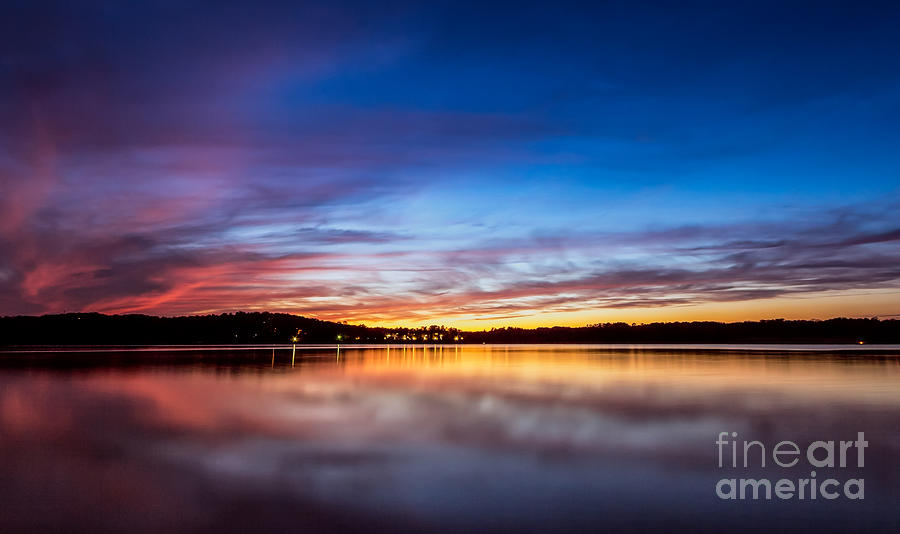 Sunset on Lake Sidney Lanier Photograph by Bernd Laeschke