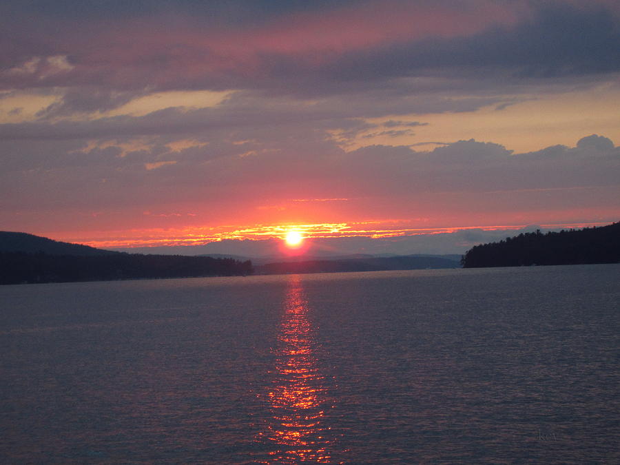 Sunset on Lake Winnipesaukee Photograph by Jen Seel - Pixels