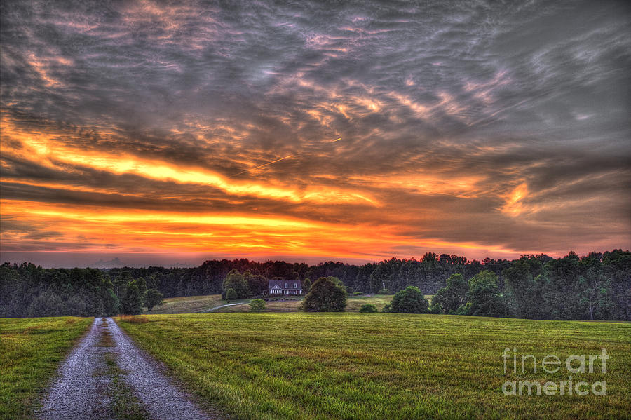 Take Me Home Sunset on Lick Skillet Road  Photograph by Reid Callaway