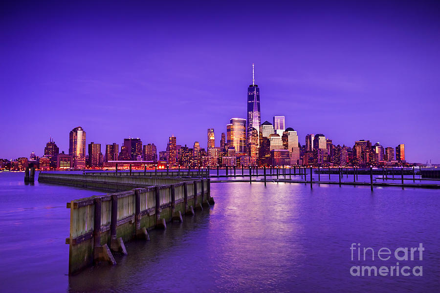 Sunset on Lower Manhattan Photograph by Jerry Fornarotto
