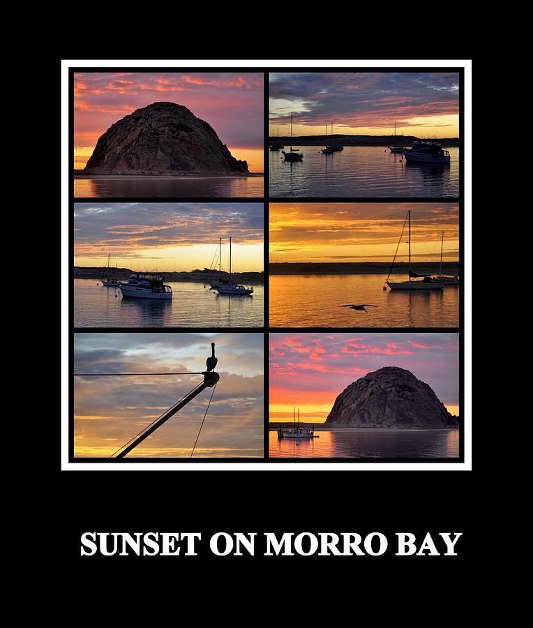 Sunset on Morro Bay Photograph by AJ  Schibig