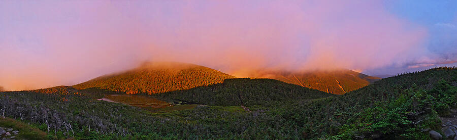 Sunset on Mount Lafayette Photograph by Gordon Ripley