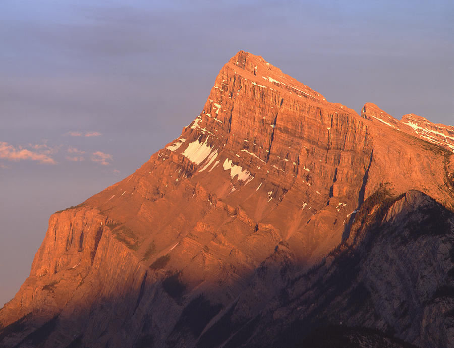 1M3308-Sunset on Mt. Rundle Photograph by Ed  Cooper Photography