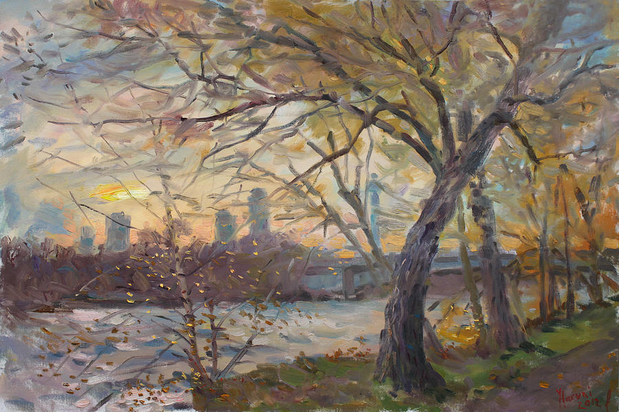 Niagara Falls Painting - Sunset On Niagara River by Ylli Haruni Niagara Falls Painting - Sunset On Niagara River by Ylli Haruni