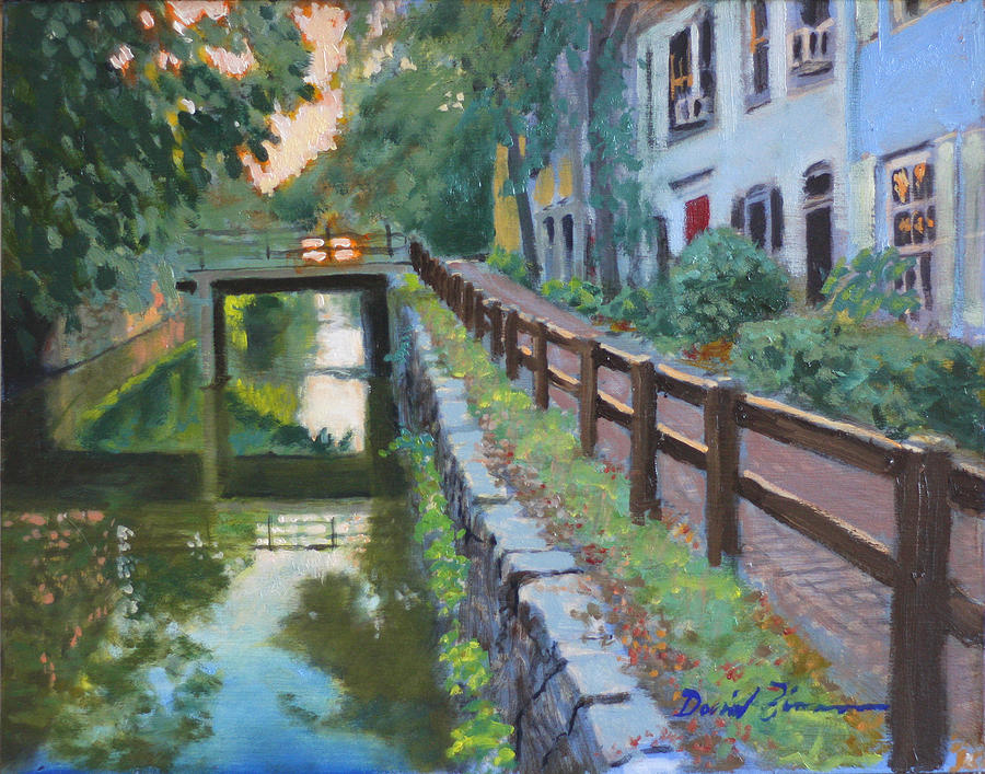 Sunset on Old Georgetown Painting by David Zimmerman