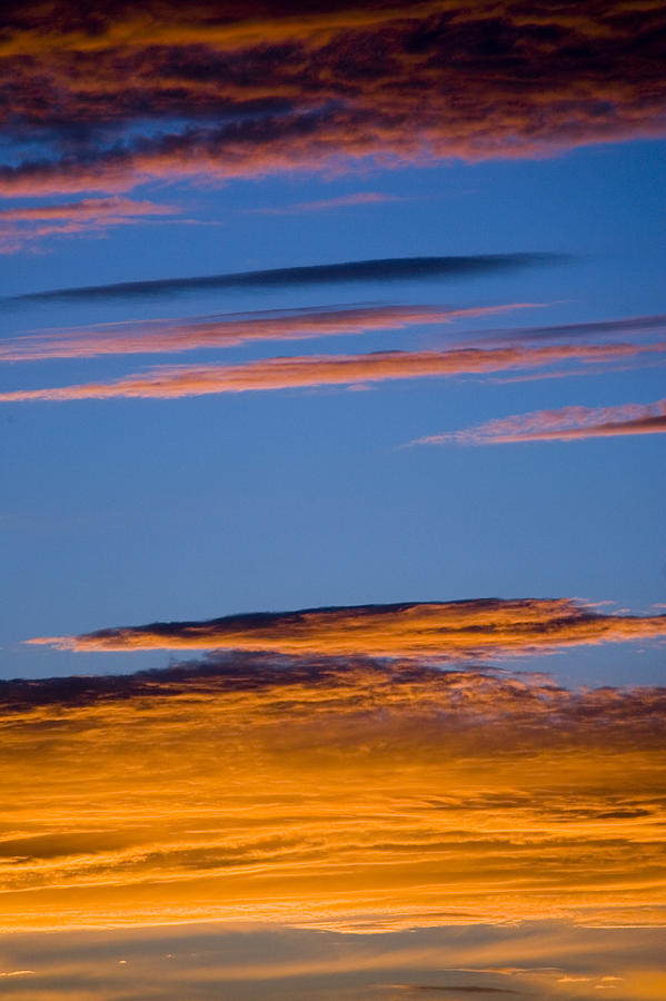 Sunset Photograph - Sunset On Orange Clouds, Idaho by Gabe Rogel