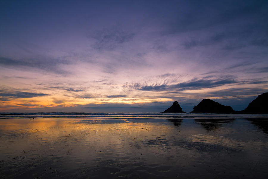 Sunset on Oregon Coast Photograph by Marzena Grabczynska Lorenc
