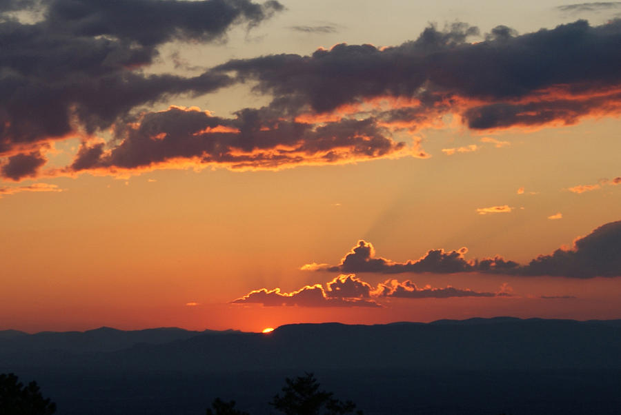 Sunset on Pilot Mountain Photograph by Bill TALICH