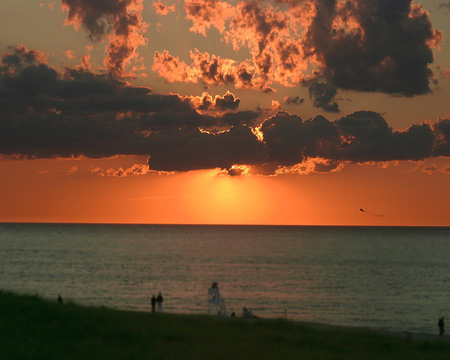Sunset on race point beach Photograph by Jeff Folger