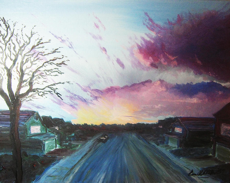 Sunset Painting - Sunset On Riddlewood by Bradd Wickert Sunset Painting - Sunset On Riddlewood by Bradd Wickert