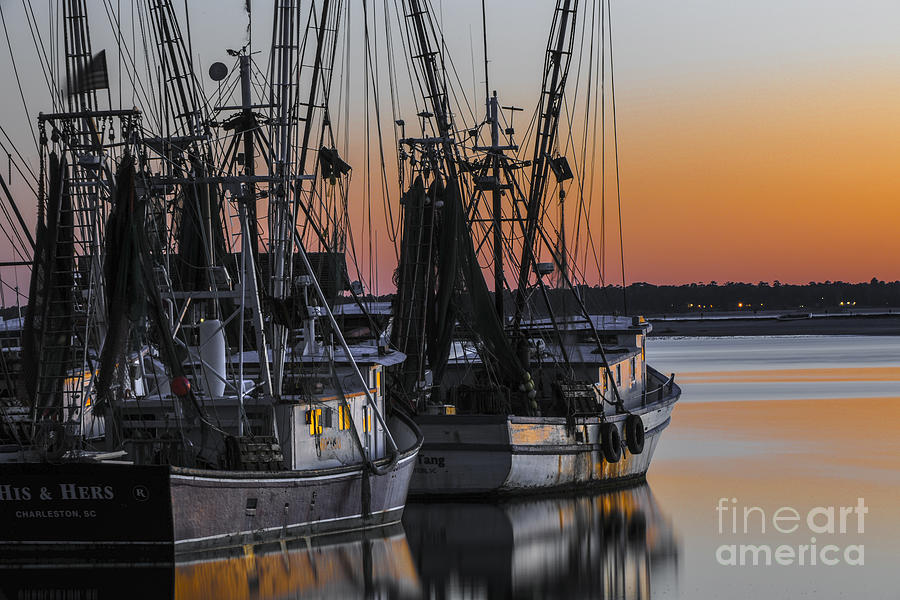 Shem Creek Sunset - Charleston Sc Photograph