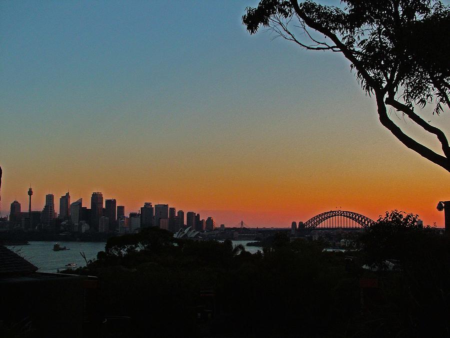 Sunset on Sydney Harbour  Photograph by Ankya Klay