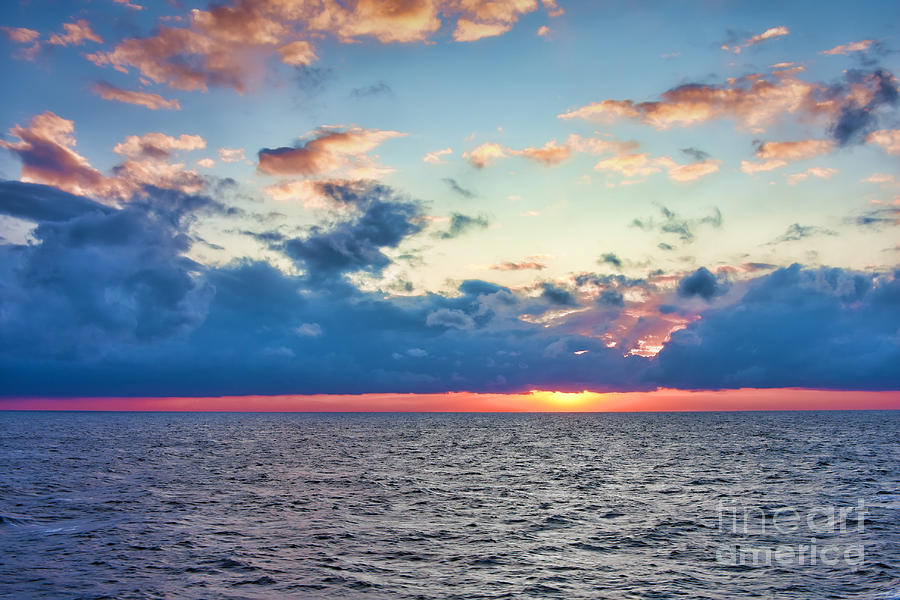 Nature Photograph - Sunset on the Adriatic Sea by Gabriela Insuratelu