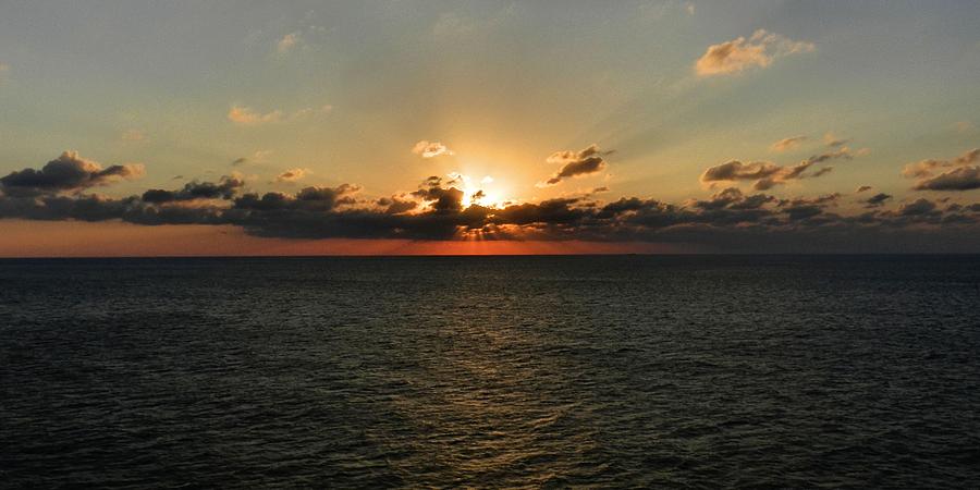 Sunset on the Atlantic 002 Photograph by Lance Vaughn