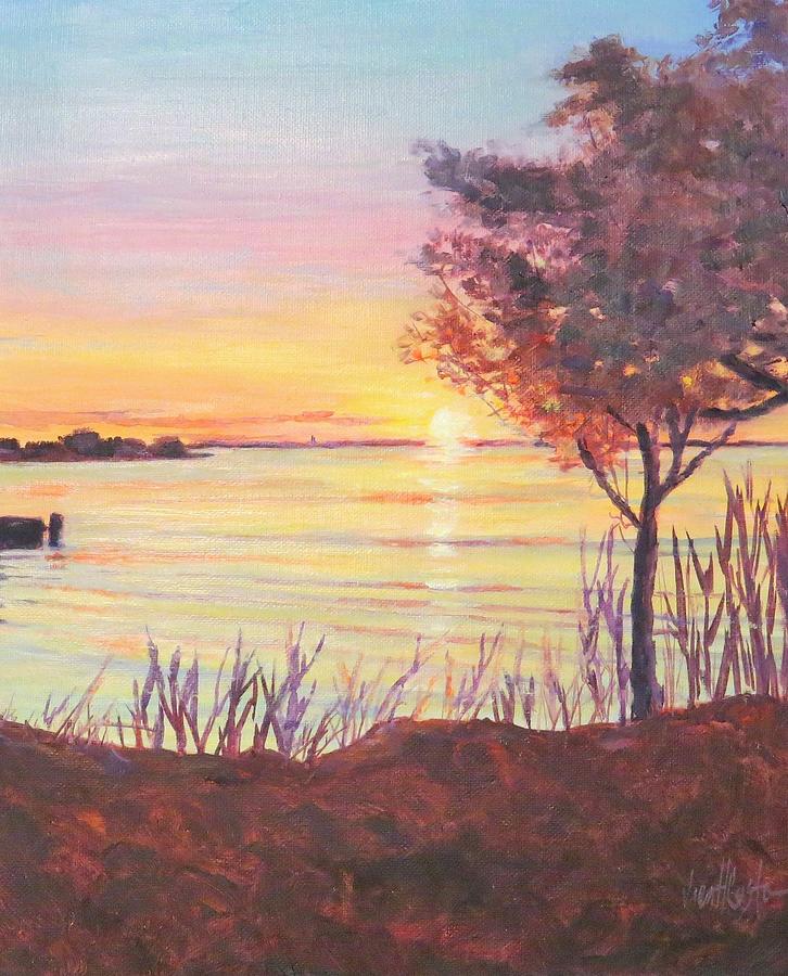 Sunset on the Bay Painting by Jean Costa - Fine Art America