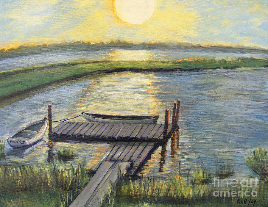 Sunset on the Bay Painting by Rita Brown