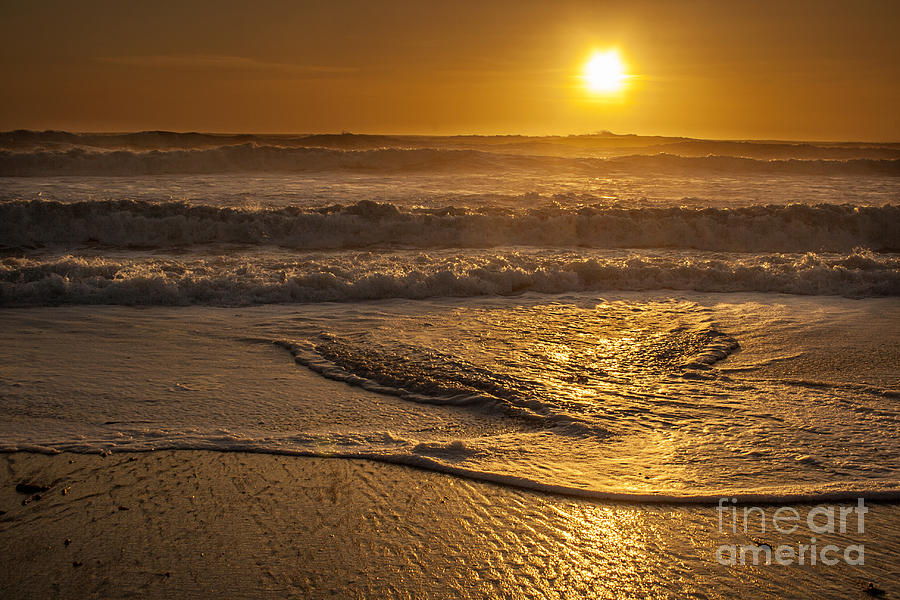Sunset on the Beach Photograph by David Millenheft