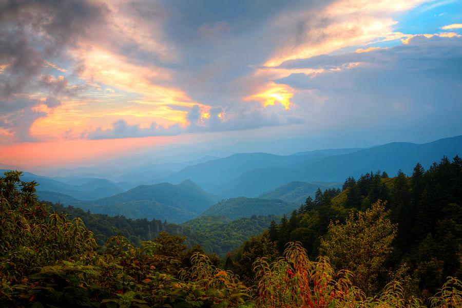 Sunset On The Blue Ridge Parkway by Carol R Montoya