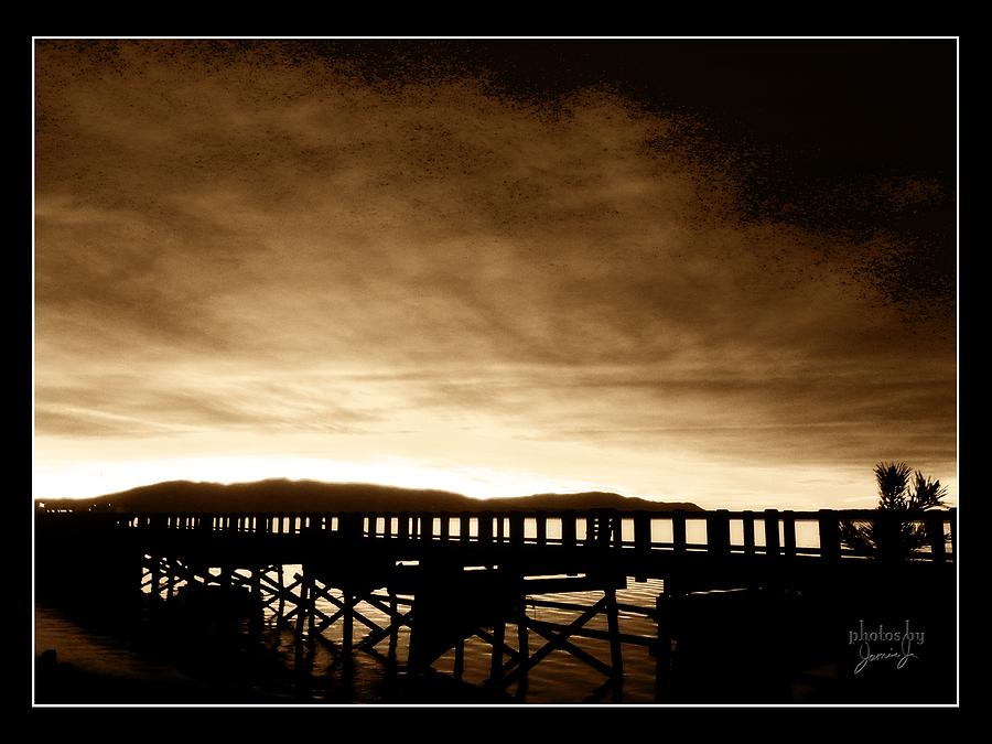 Sunset on the Boardwalk Photograph by Jamie Johnson